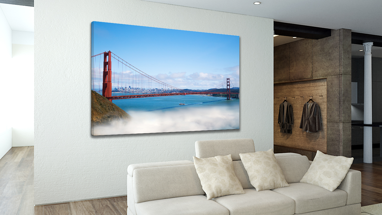 Westküste, Leinwandbild /"San Francisco 01/" Golden Gate Bridge USA Kalifornien